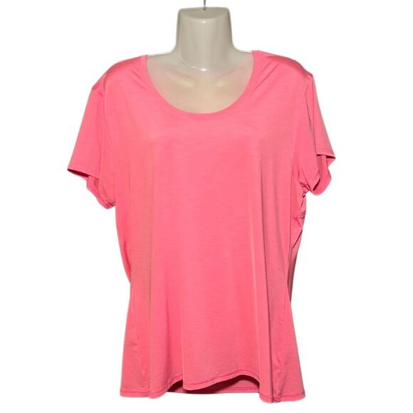 Under Armour Women's Size XL Semi Fitted Heat Gear Activewear Tee Shirt Pink - Picture 1 of 3